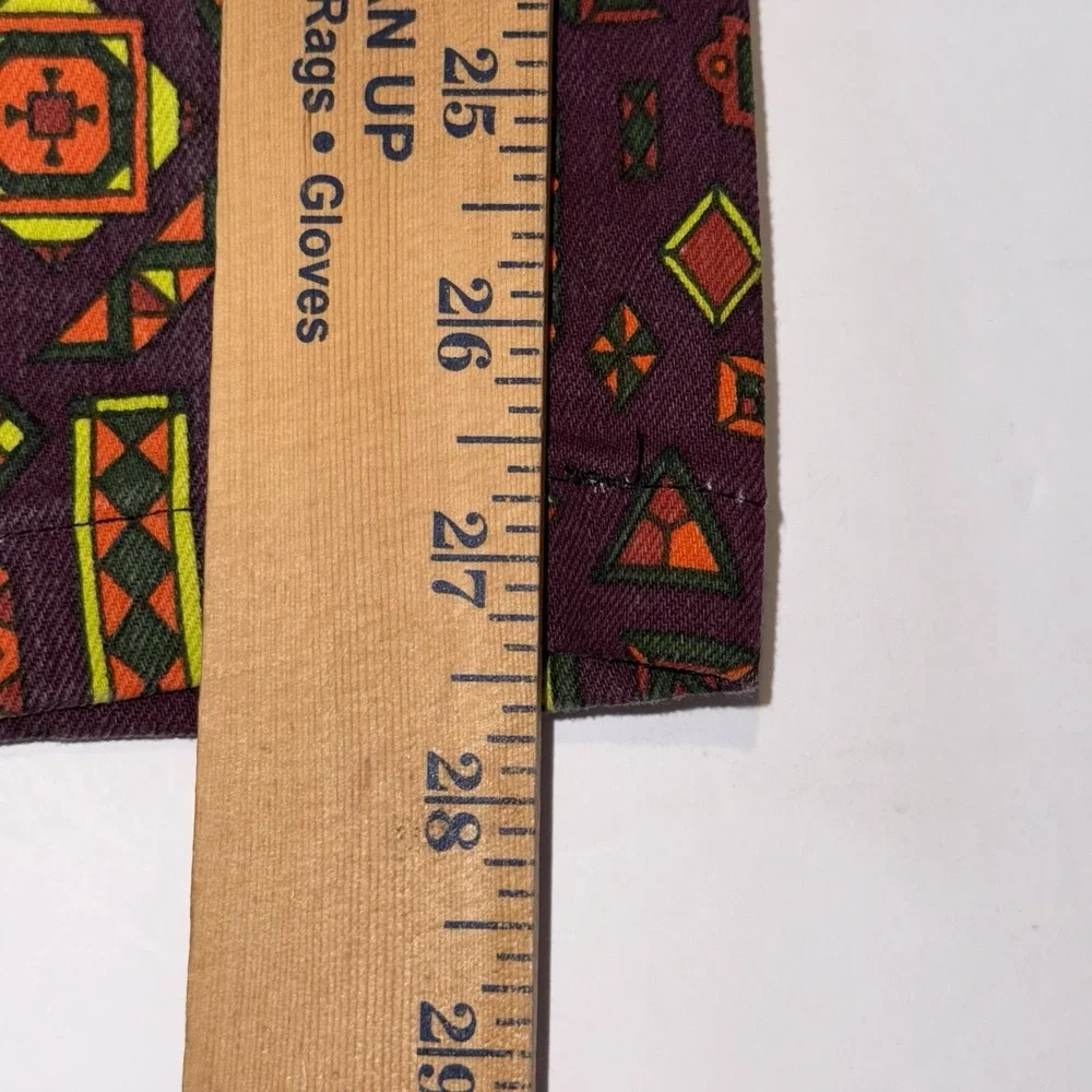 Kate Spade Saturday Atomic Colorful Skinny Denim Pants Size 27 Tribal Aztec Boho